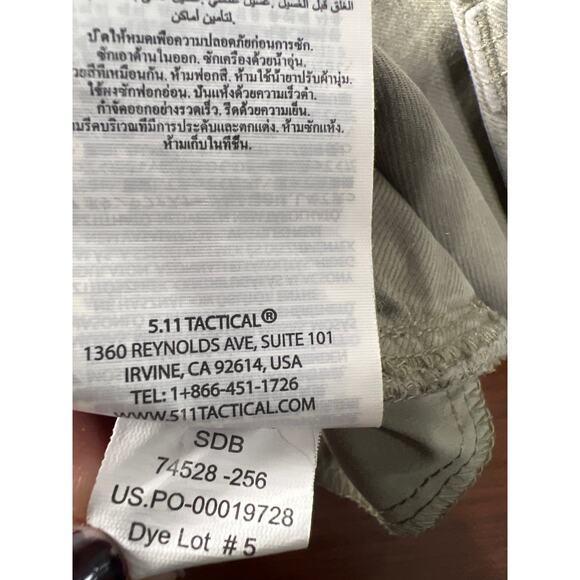 511 Tactical Mens Pants Utility Outdoor Performance Workwear Tan Khaki Sz 38 x30 - Picture 9 of 11